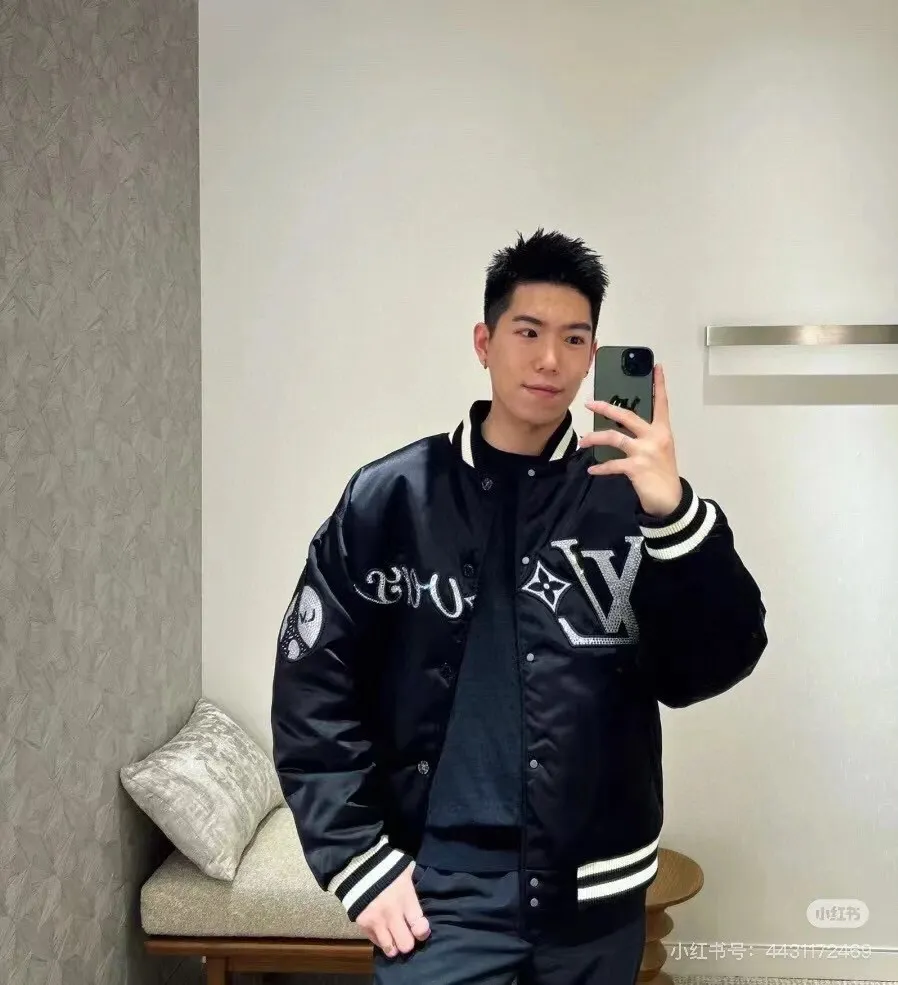 Louis Vuitton 24Fw Embroidered Polyamide Cotton Baseball Jacket Jacket